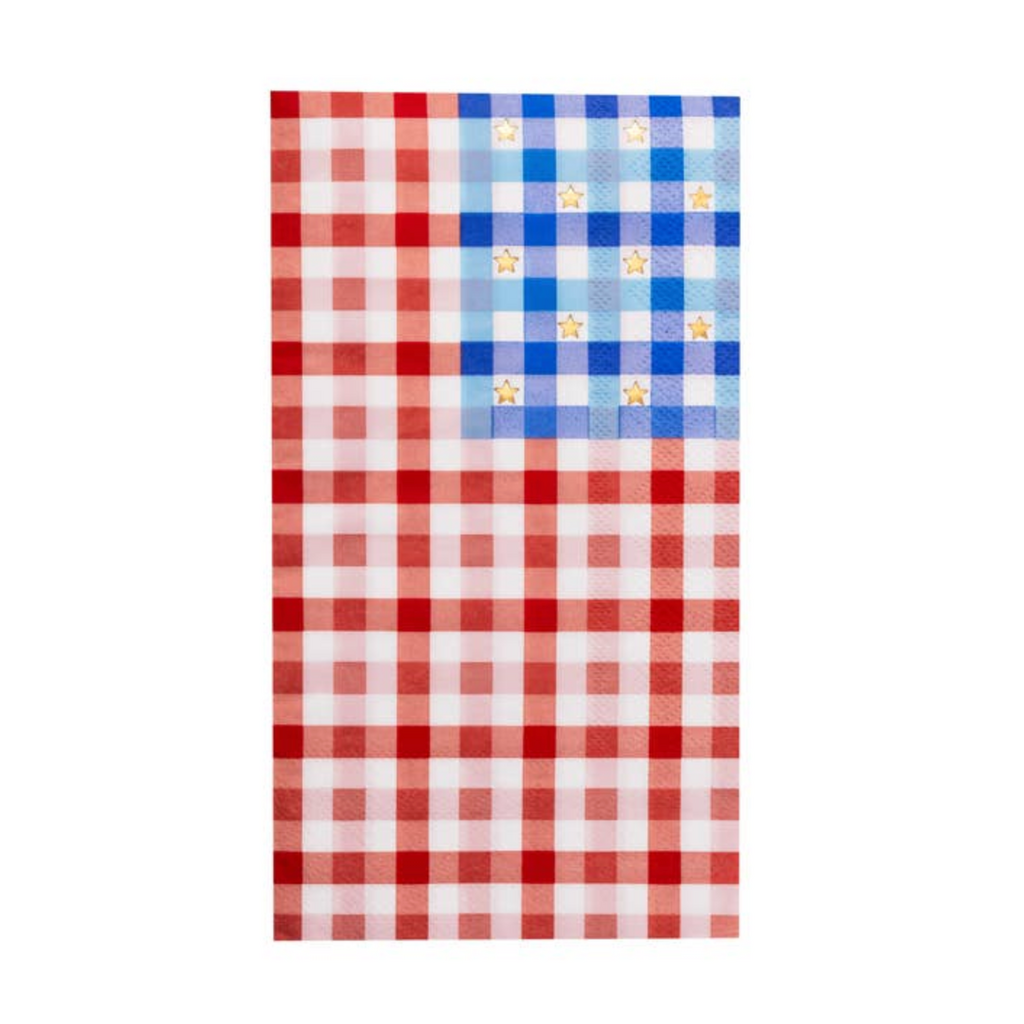 American Flag Gingham Guest Towels