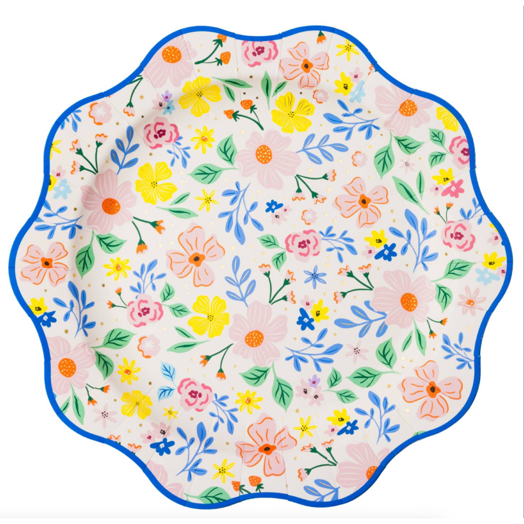 Muticolor Full Floral Pattern Dinner Plates