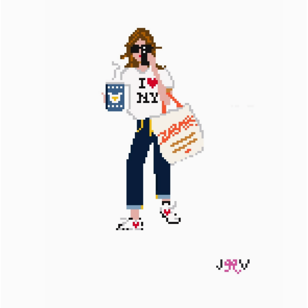 NYC Girl Needlepoint Canvas