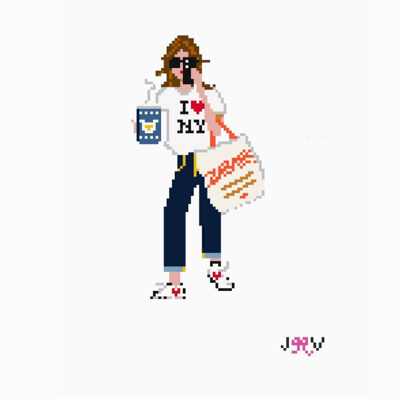 NYC Girl Needlepoint Canvas
