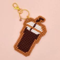 Mellorie Cafe Keychain Bag Charm Diy Canvas Kit - Iced Coffee