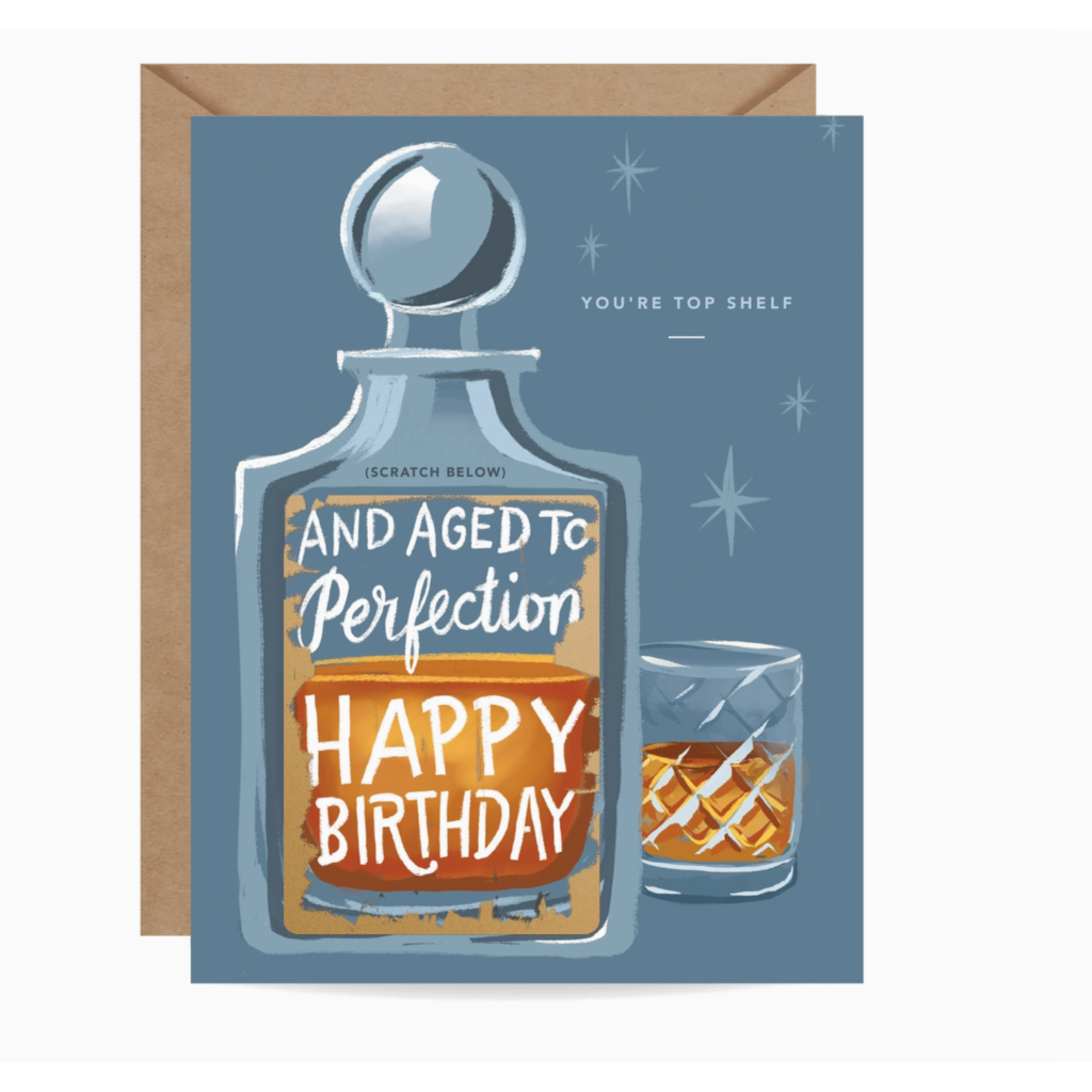 Whiskey/Bourbon Birthday Scratch-Off Card