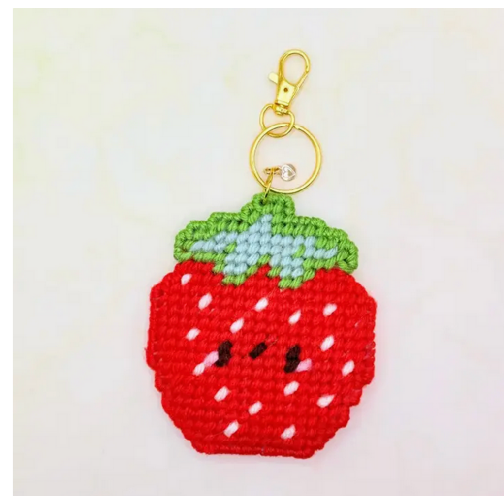 Fruit and Veggies Keychain Bag Charm Diy Canvas Kit - Cozystrawberry