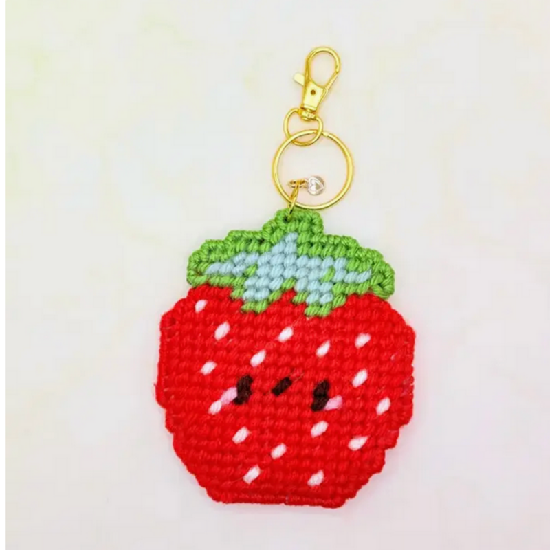 Fruit and Veggies Keychain Bag Charm Diy Canvas Kit - Cozystrawberry