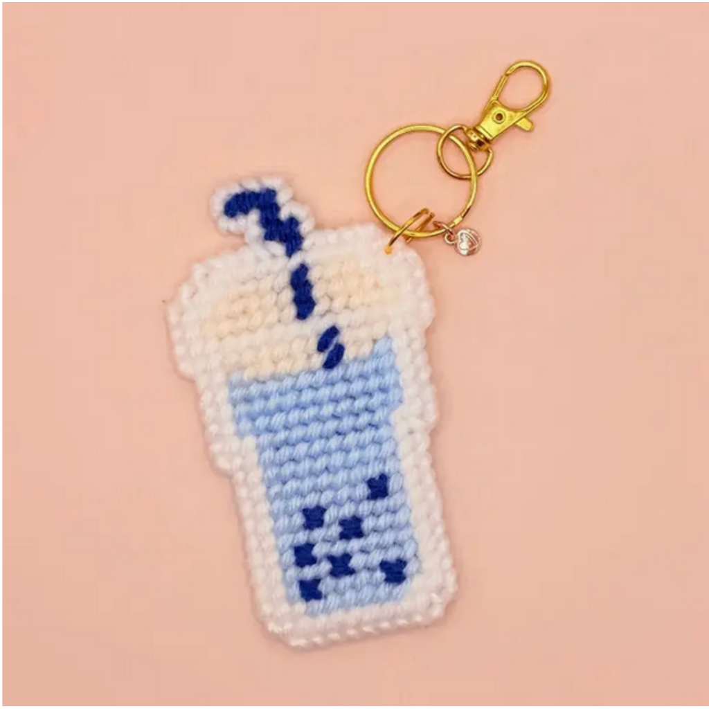 Mellorie Cafe Keychain Bag Charm Diy Canvas Kit - Blueberry Lemonade