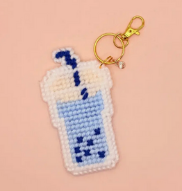 Mellorie Cafe Keychain Bag Charm Diy Canvas Kit - Blueberry Lemonade