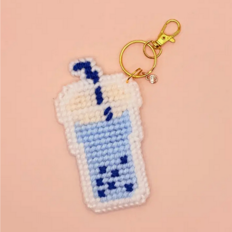 Mellorie Cafe Keychain Bag Charm Diy Canvas Kit - Blueberry Lemonade