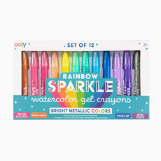 Rainbow Sparkle Watercolor Gel Crayons Set