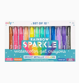 Rainbow Sparkle Watercolor Gel Crayons Set