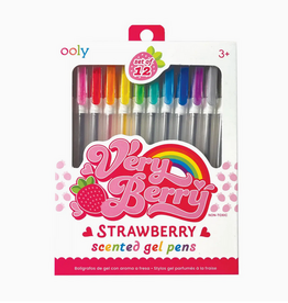 Very Berry: Strawberry Scented Gel Pens (Set of 12)