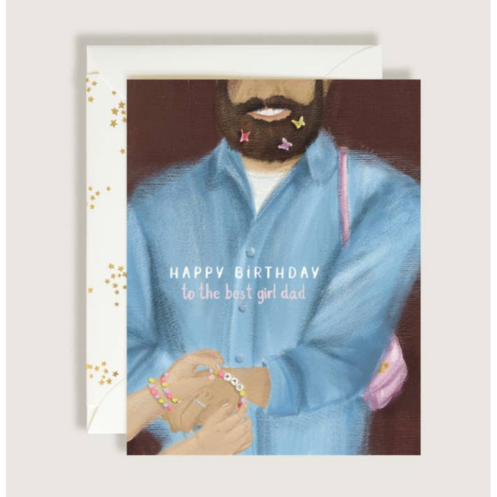 Girl Dad Happy Birthday Greeting Card
