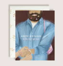 Girl Dad Happy Birthday Greeting Card