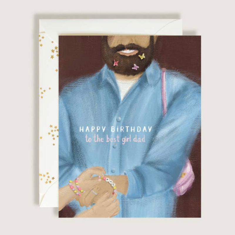Girl Dad Happy Birthday Greeting Card