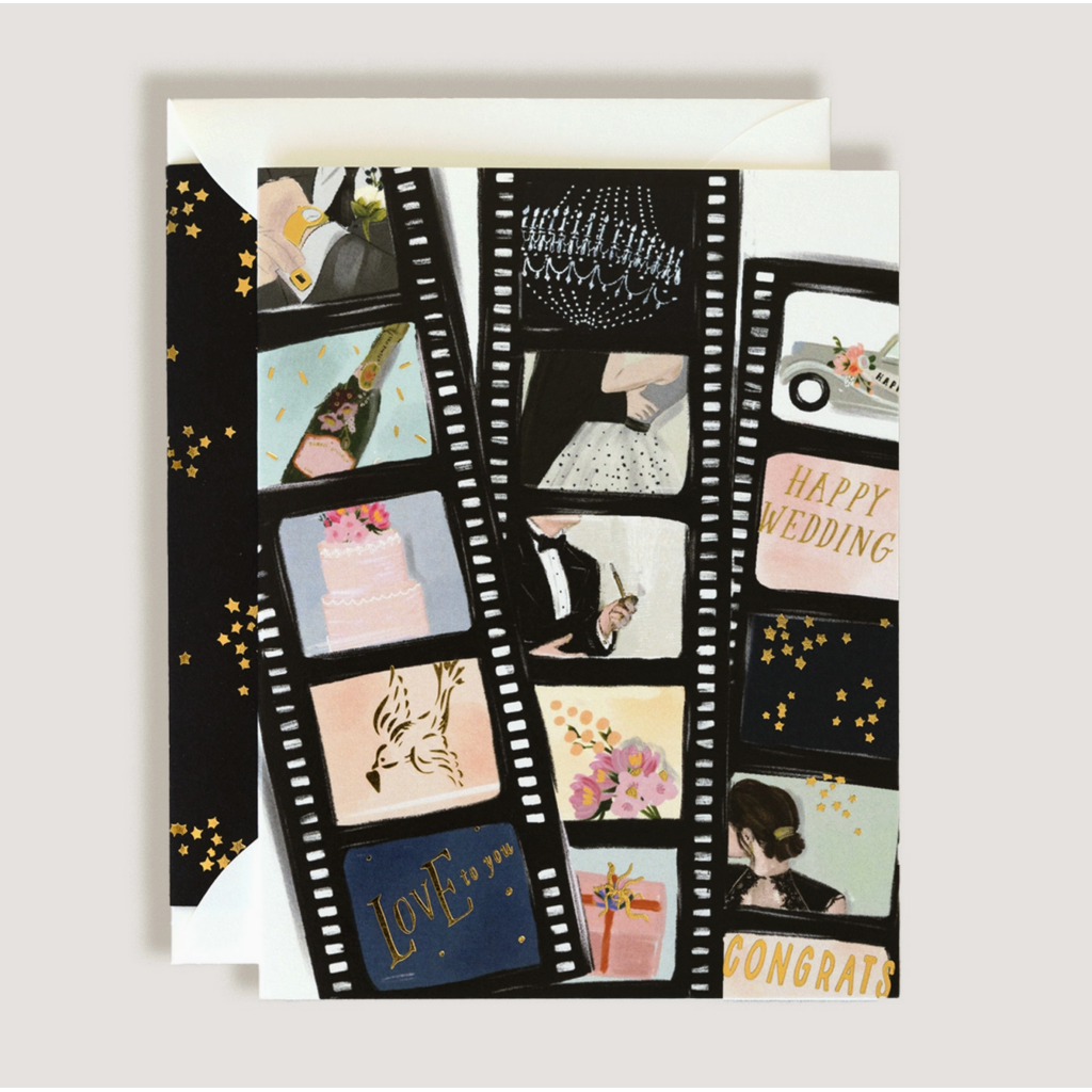 Just Like in the Movies Wedding Greeting Card