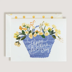 Mothers Day Tote Flower Basket Greeting Card