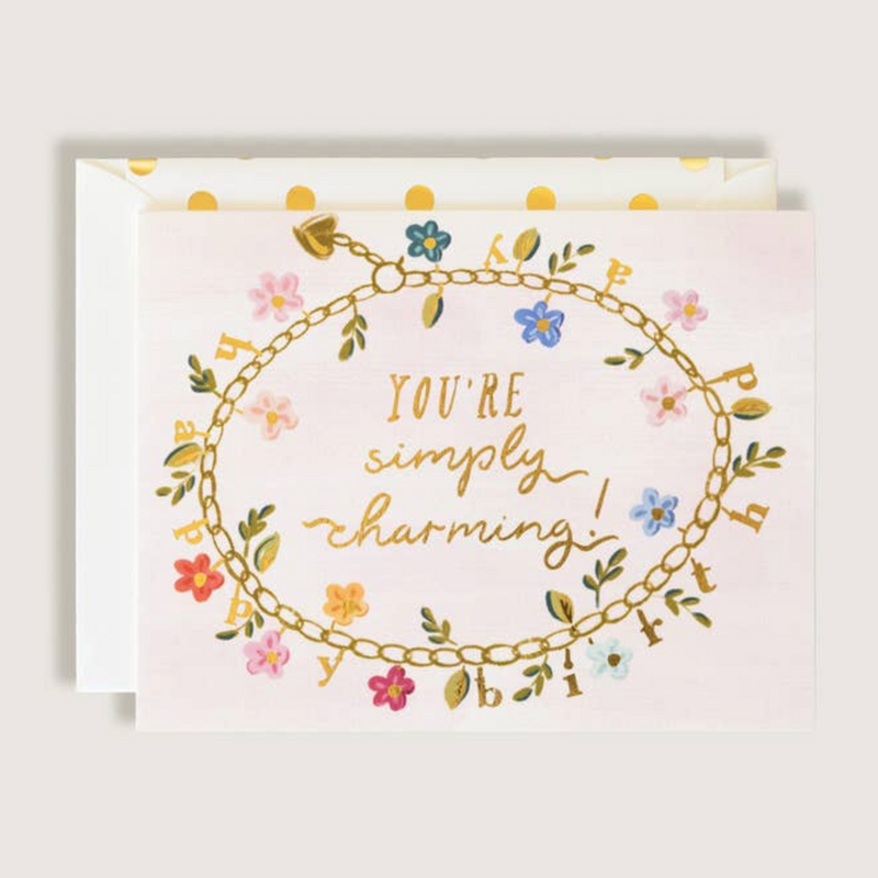 You're Simply Charming Happy Birthday Greeting Card