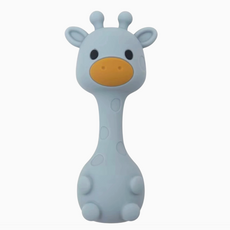 Silicone Giraffe Rattle - Blue