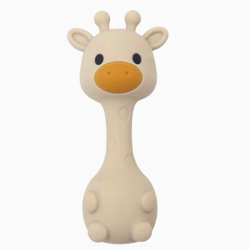 Silicone Giraffe Rattle - Beige