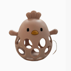 3D Chicken Teether - Misty Rose