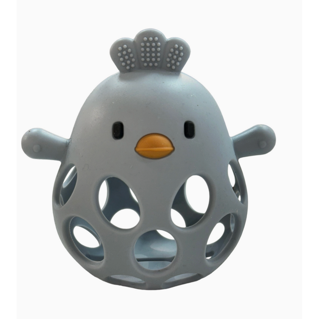 3D Chicken Teether - Slate