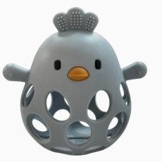 3D Chicken Teether - Slate