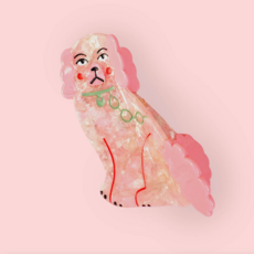 Staffordshire Pink Dog Claw Clip
