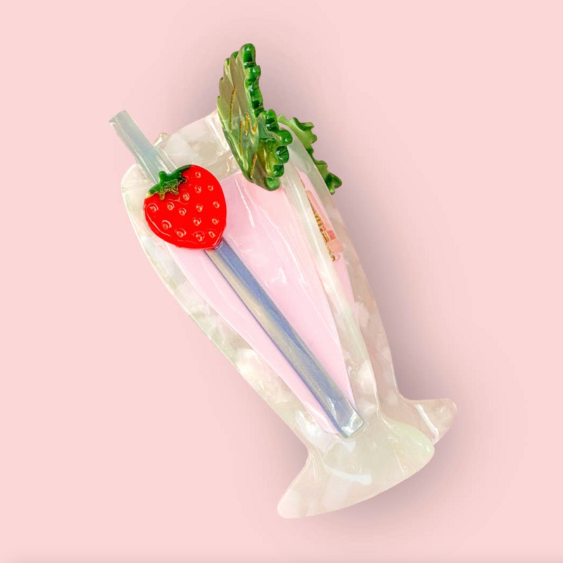 Strawberry Milkshake/Cocktail Claw Clip