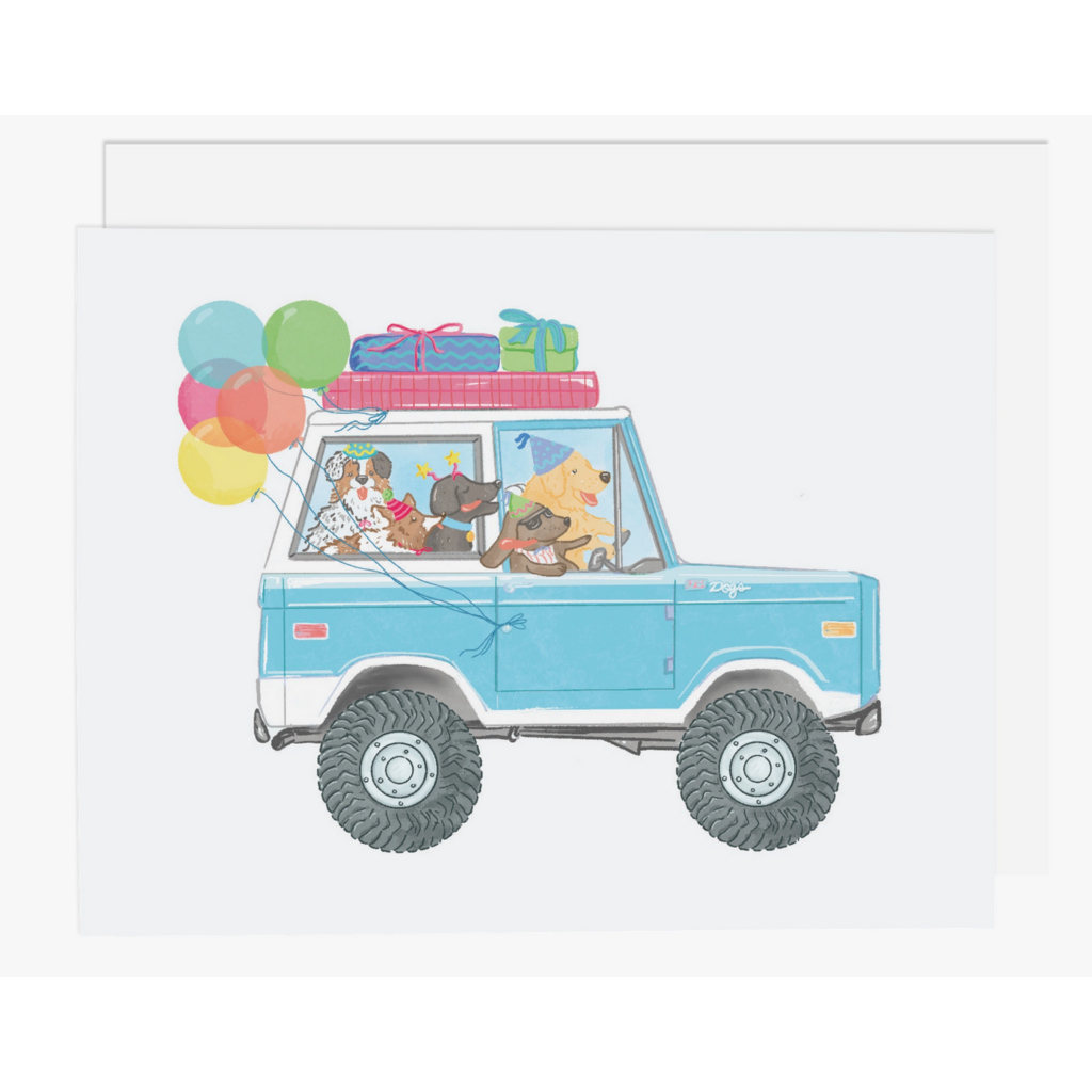 Dog Trip Celebration Greeting Card