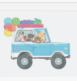 Dog Trip Celebration Greeting Card