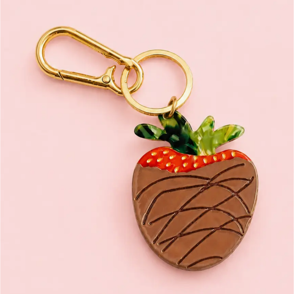 Chocolate Covered Strawberry Keychain & Bag Charm