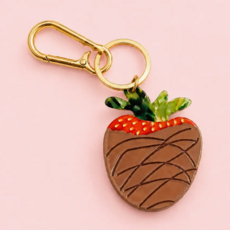 Chocolate Covered Strawberry Keychain & Bag Charm