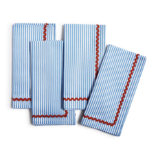 Blue Stripe Dinner Napkin - Set of 4