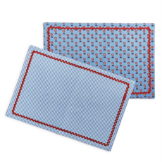 Red, White, and Bloom Fabric Placemat - Set of 4
