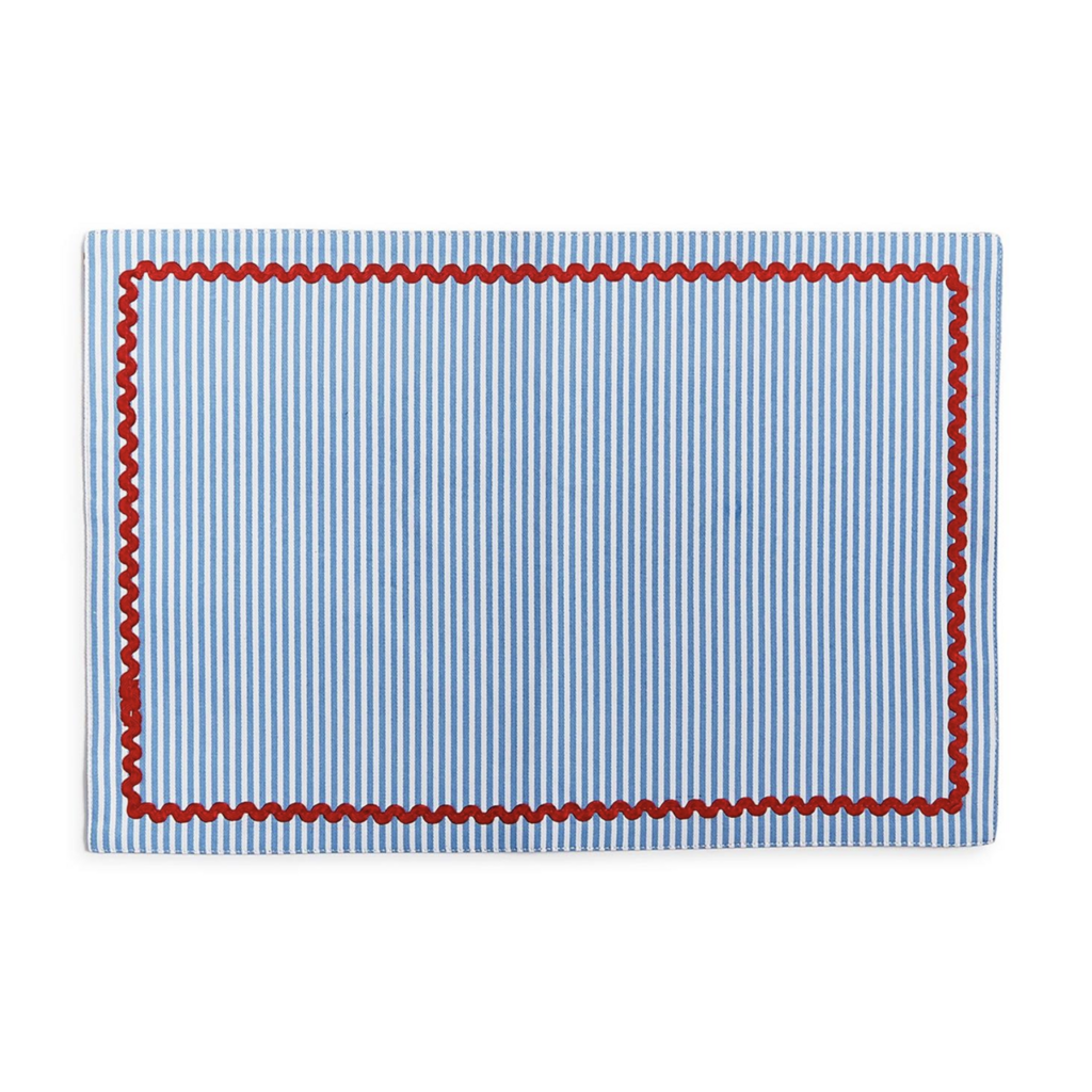 Red, White, and Bloom Fabric Placemat - Set of 4
