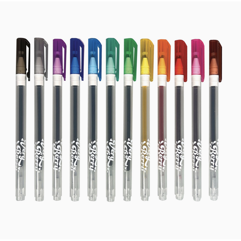 Very Berry: Strawberry Scented Gel Pens (Set of 12)
