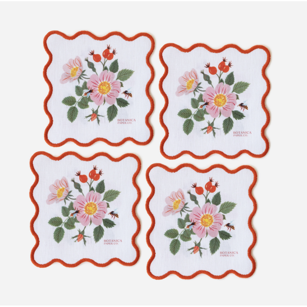 Botanist Linen Coasters - Set of 4
