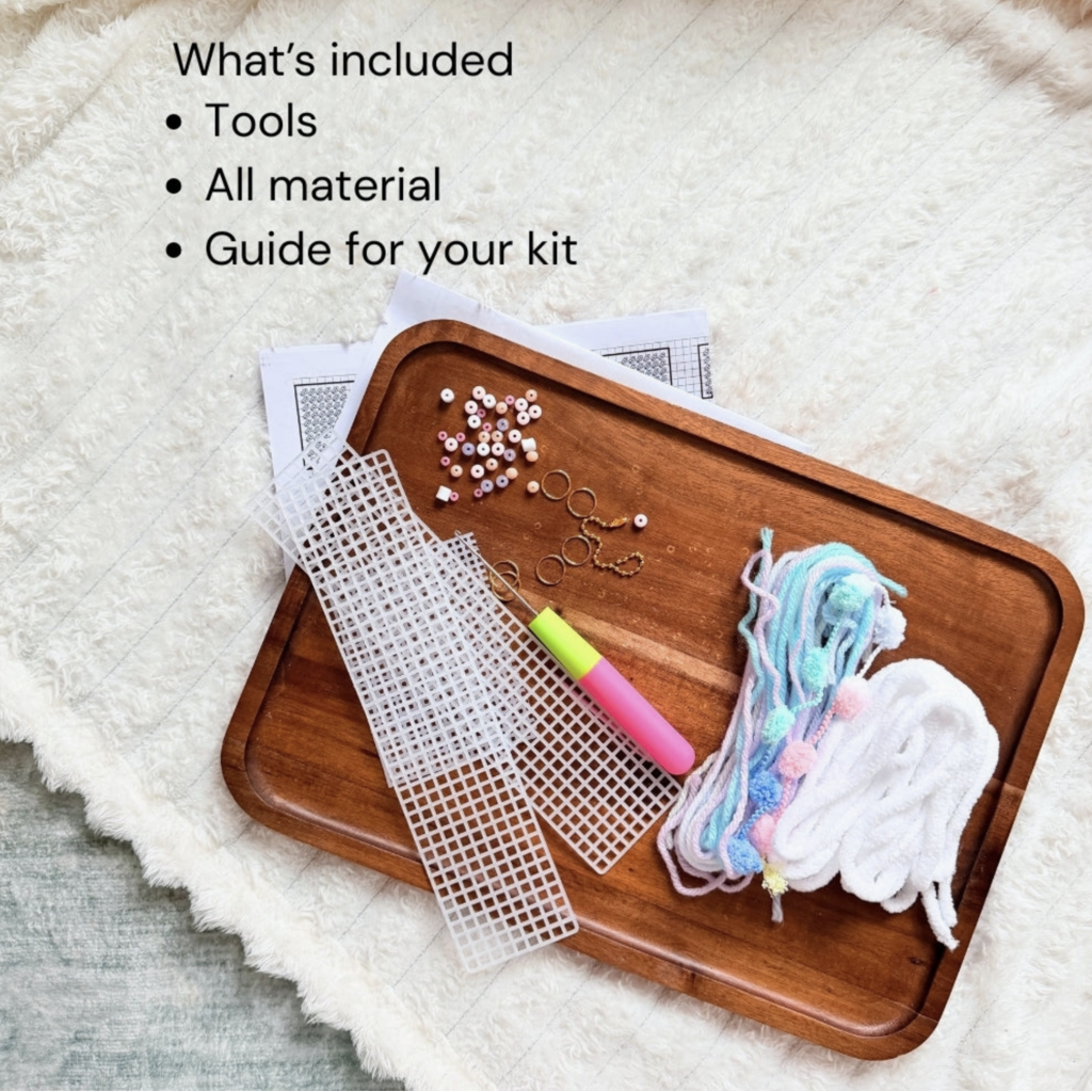 Mellorie Cafe Keychain Bag Charm Diy Canvas Kit - Heart Daydream