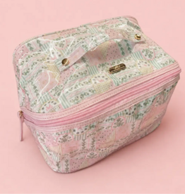 Wipeable Cosmetic Toiletry Bag - Patchwork Floral
