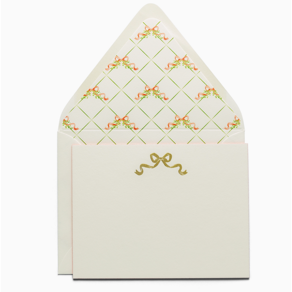 Bow Fancy Pants Engraved Notecards