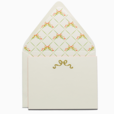 Bow Fancy Pants Engraved Notecards