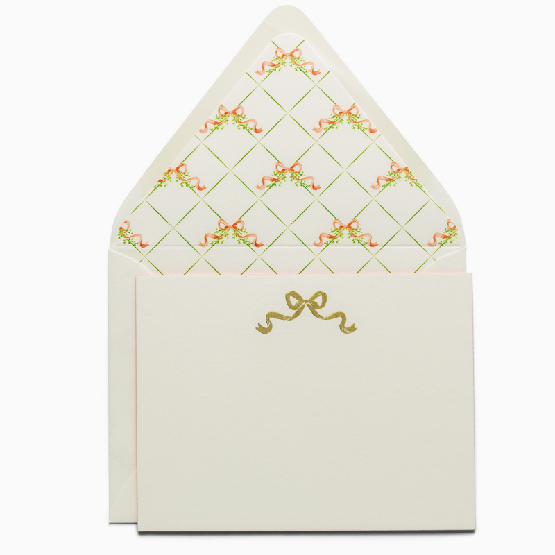 Bow Fancy Pants Engraved Notecards