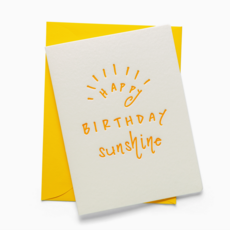 Happy Bday Sunshine Letterpress Card