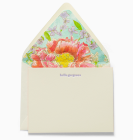 Hello Gorgeous Fancy Pants Letterpress Notecards