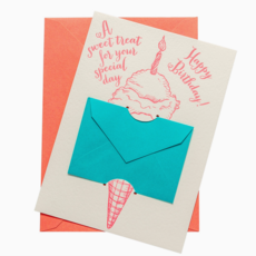 Ice Cream Gift Card Holder Card