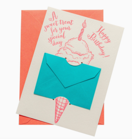 Ice Cream Gift Card Holder Card