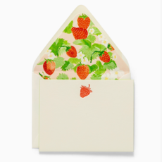 Strawberry Fancy Pants Letterpress Card