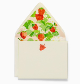 Strawberry Fancy Pants Letterpress Card