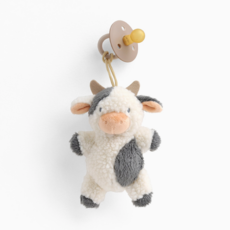 Bitzy Pal Natural Rubber Pacifier & Plush - Cow