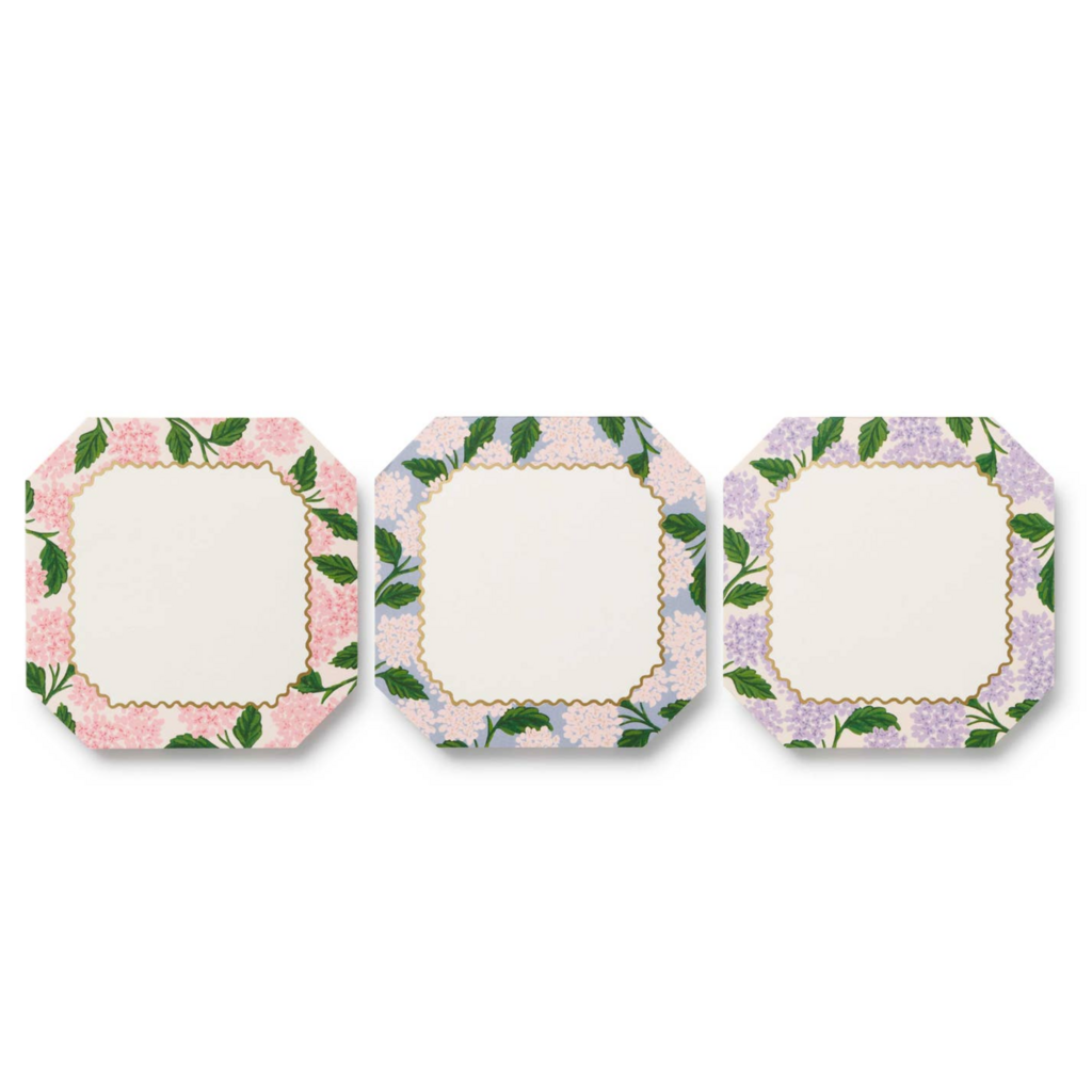 Pink Hydrangea Mini Notepad Trio