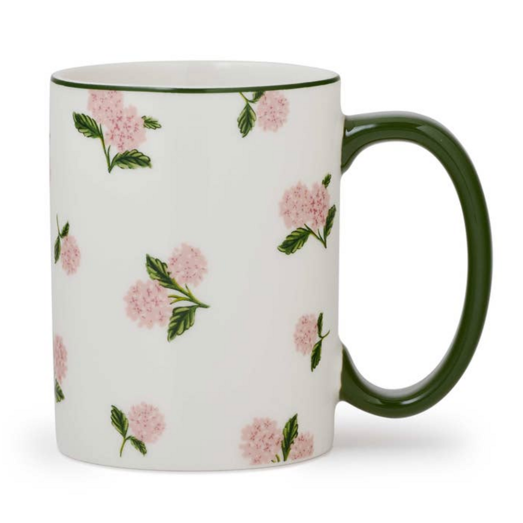 Pink Hydrangea Porcelain Mug